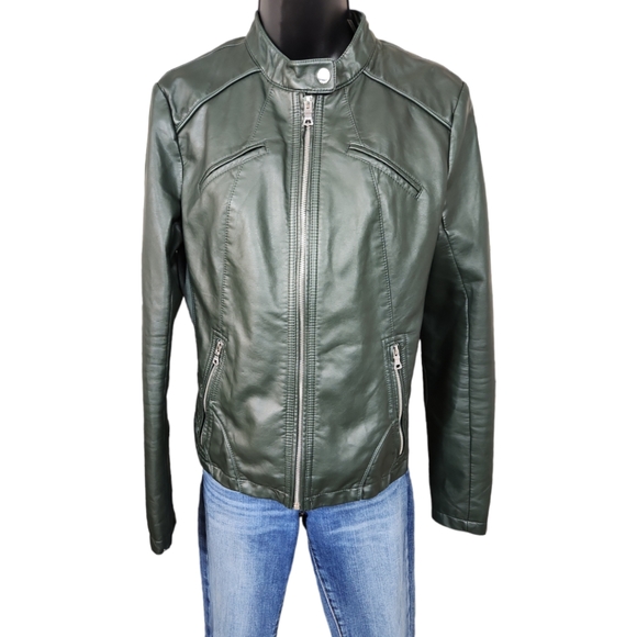 Guess Green Moto Jacket - Picture 3 of 13